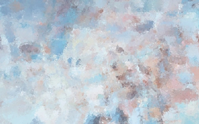 Blue/Pink/White Calming Abstract Wallpaper Mural, Custom Sizes Available Wall Murals Maughon's 