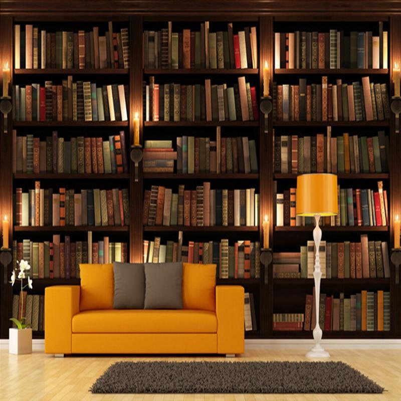 Bookshelf, Library Wallpaper Mural, Custom Sizes Available Household-Wallpaper Maughon's 