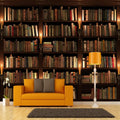 Bookshelf, Library Wallpaper Mural, Custom Sizes Available Household-Wallpaper Maughon's 
