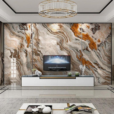Image of Brown and Tan Marble Wallpaper Mural, Custom Sizes Available Maughon's 