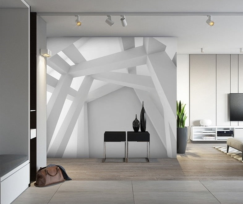 Abstract Geometric Pattern Wallpaper Mural, Custom Sizes Available
