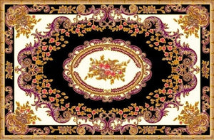 Asian Style Ornate Rug-look, PVC Vinyl, Self Adhesive Floor Mural, Custom Sizes Available