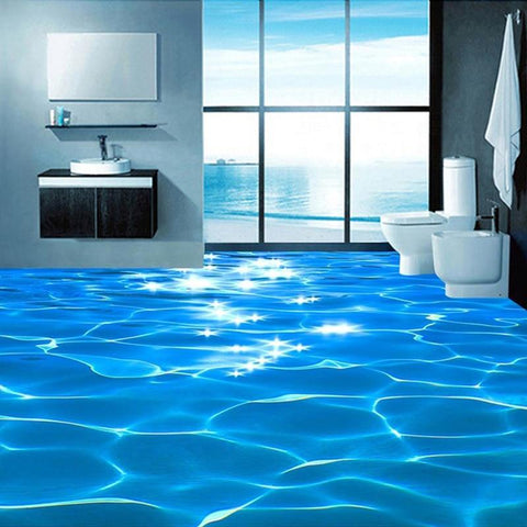 Image of Calm and Sparkling Water Self Adhesive Floor Mural, Custom Sizes Available Household-Wallpaper-Floor Maughon's 