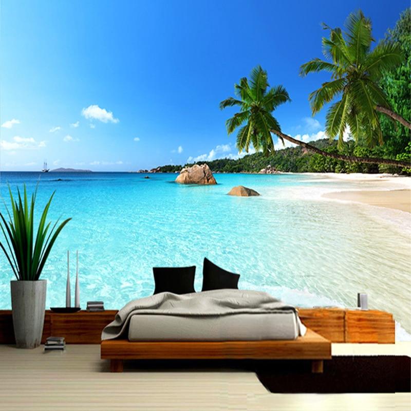 Calm Clear Water Beach Wallpaper Mural, Custom Sizes Available Maughon's 