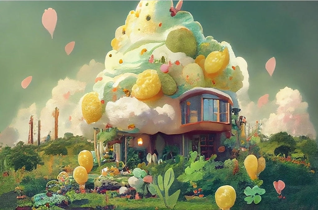 Candy House Fantasy Wallpaper Mural, Custom Sizes Available Wall Murals Maughon's 