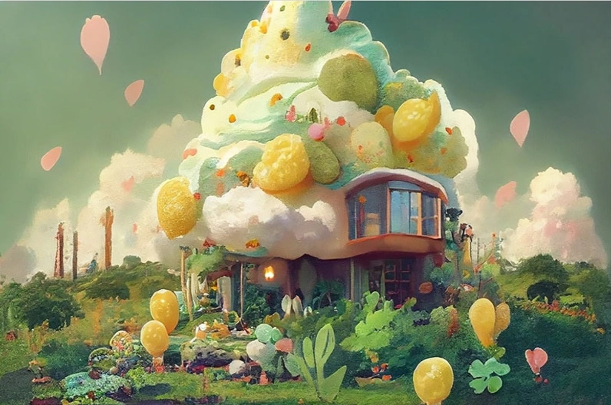 Candy House Fantasy Wallpaper Mural, Custom Sizes Available Wall Murals Maughon's 