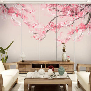 Exquisite Cherry Blossom Tree Wallpaper Mural, Custom Sizes Available