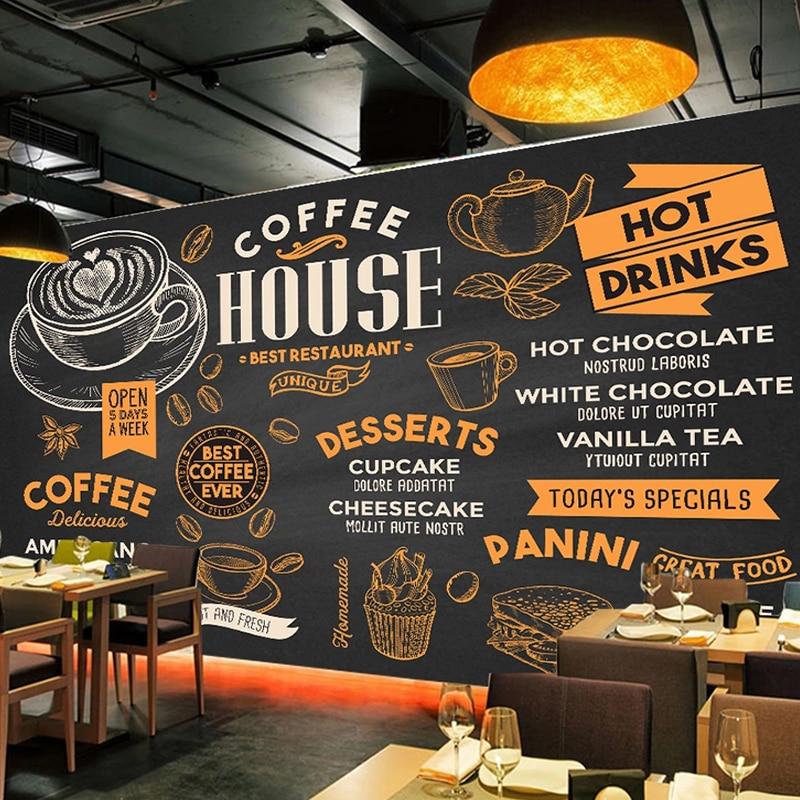 Coffee House Wallpaper Mural, Custom Sizes Available Household-Wallpaper Maughon's 