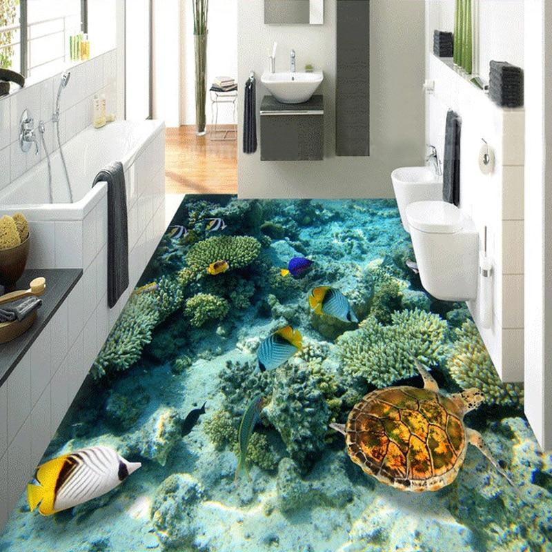 Coral Reef With Sea Turtle and Tropical Fish Wallpaper Mural, Custom Sizes Available Maughon's 