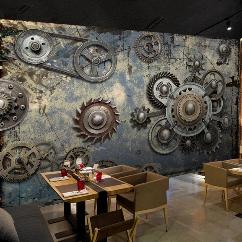 3D Restaurant Wallpaper  Wall Decor Paper