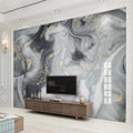 Dark Gray, Gray and White Marble Wallpaper Mural, Custom Sizes Available Household-Wallpaper Maughon's 