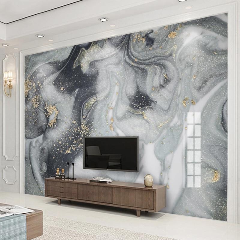 Dark Gray, Gray and White Marble Wallpaper Mural, Custom Sizes Available Household-Wallpaper Maughon's 