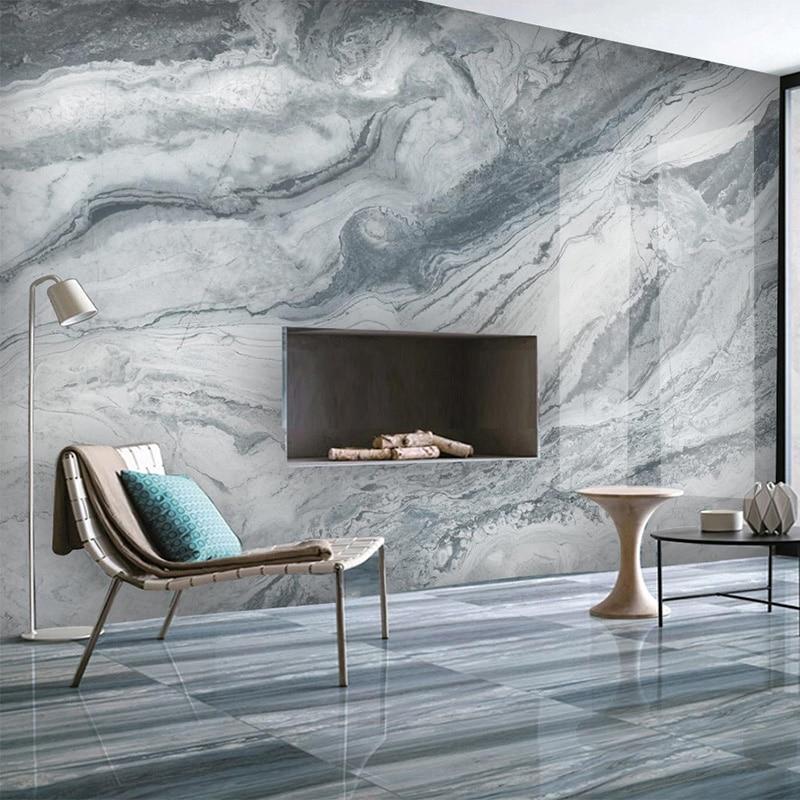 Dark Gray Marble Wallpaper Mural, Custom Sizes Available Household-Wallpaper Maughon's 