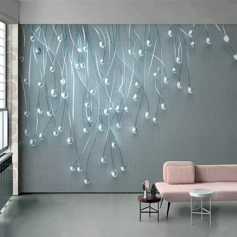 Dazzling Glass Beads Wallpaper Mural, Custom Sizes Available Household-Wallpaper Maughon's 