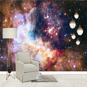 Mural de papel pintado Universo de fantasía con cielo estrellado deslumbrante, tamaños personalizados disponibles
