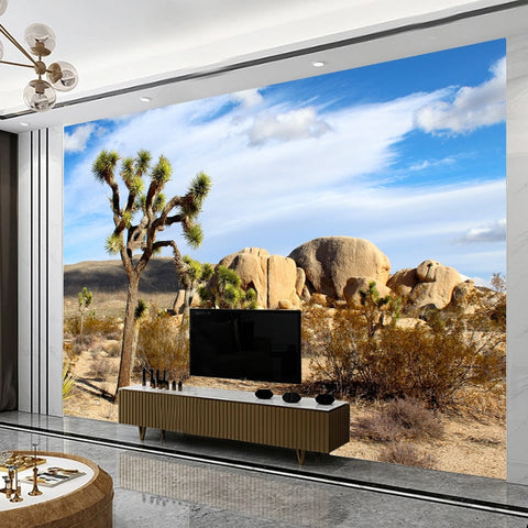 Image of Desert Landscape Wallpaper Mural, Custom Sizes Available Wall Murals Maughon's Waterproof Canvas 