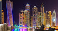 Dubai at Night Wallpaper Mural, Custom Sizes Available Household-Wallpaper Maughon's 