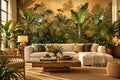 Tropical Rainforest  With Birds Wallpaper Mural, Custom Sizes Available