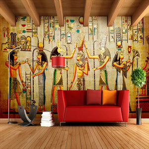 Egyptian Pharaoh and Attendants Wallpaper Mural, Custom Sizes Available Maughon's 