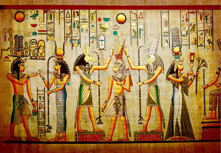 Egyptian Pharaoh and Attendants Wallpaper Mural, Custom Sizes Available Maughon's 