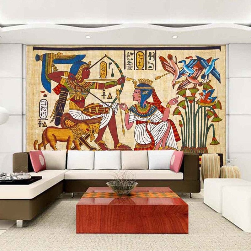 Egyptian Pharaoh With Bow Wallpaper Mural, Custom Sizes Available Wall Murals Maughon's 