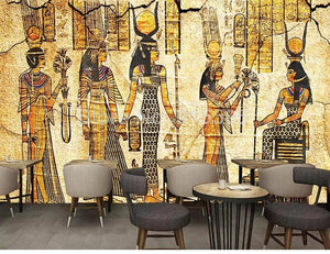 Mural de papel pintado con jeroglíficos de la reina egipcia, tamaños personalizados disponibles