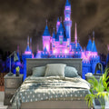 Enchanting Lit Castle Wallpaper Mural, Custom Sizes Available Wall Murals Maughon's 