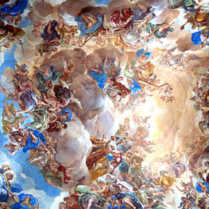 European Classic People Oil Painting Ceiling Mural, Custom Sizes Available