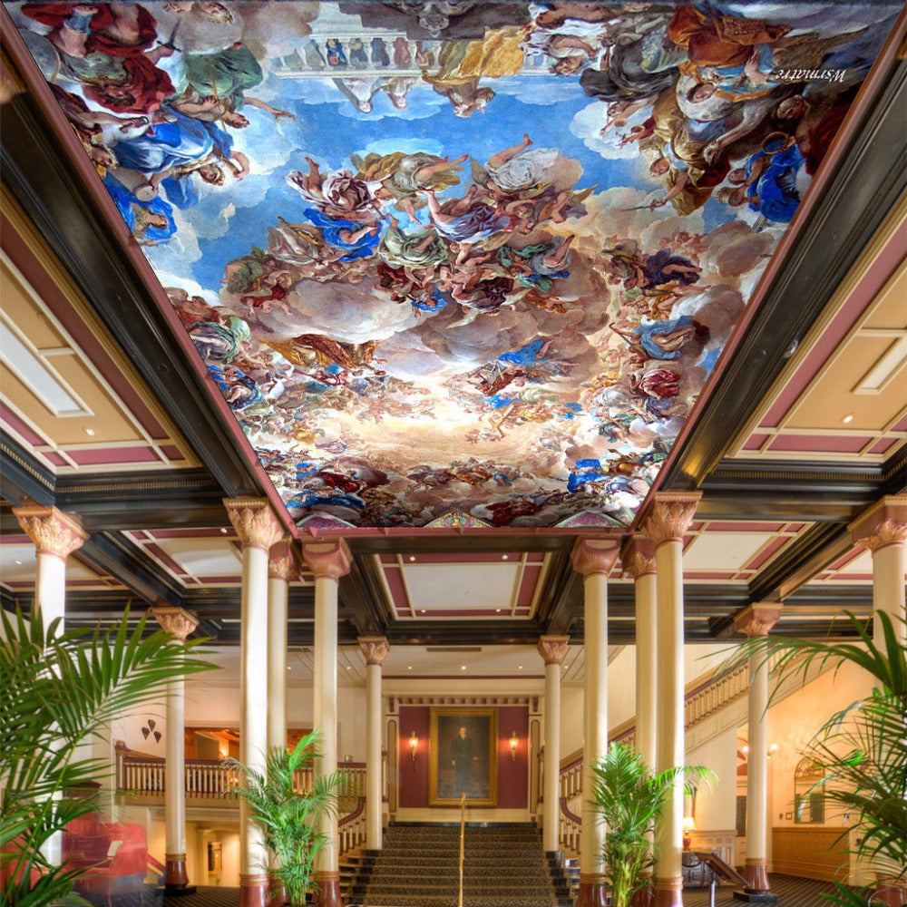 European Classic People Oil Painting Ceiling Mural, Custom Sizes Available Ceiling Murals Maughon's 