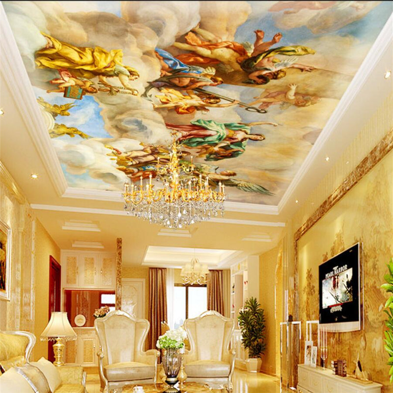 European Classical Figures Ceiling Mural, Custom Sizes Available Ceiling Murals Maughon's 