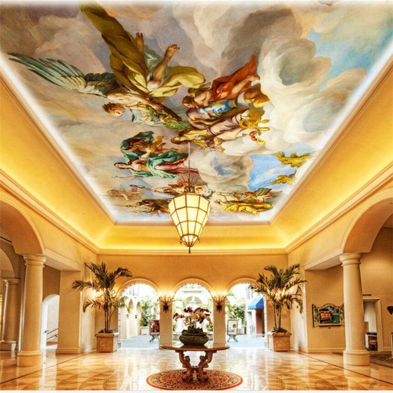 European Classical Figures Ceiling Mural, Custom Sizes Available Ceiling Murals Maughon's 