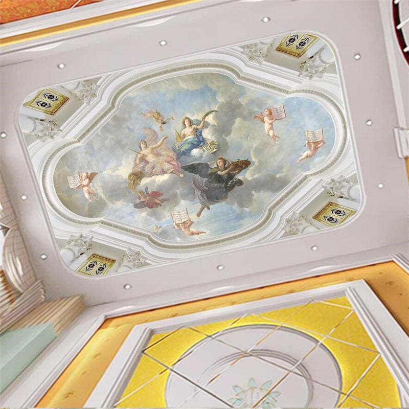 European Classical Painting Ceiling Mural, Custom Sizes Available Ceiling Murals Maughon's 