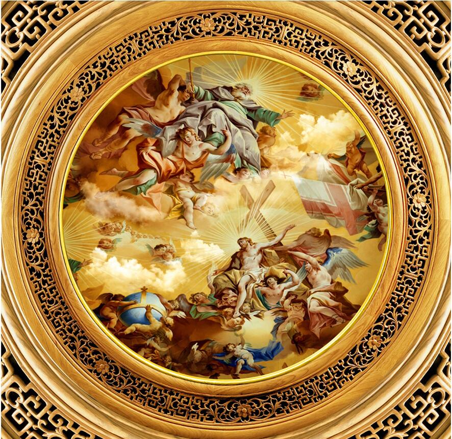 European Classical Religious Oil Painting Ceiling Mural, Custom Sizes Available Ceiling Murals Maughon's 