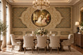European Retro Classical Decorative Panel Wallpaper Mural, Custom Sizes Available