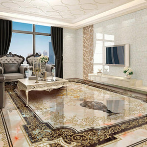 European Style Marble-look Floor and Vase Vinyl PVC Floor Mural, Self Adhesive,Custom Sizes Available Household-Wallpaper-Floor Maughon's 