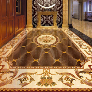 European Style Rug-look, PVC Vinyl, Self Adhesive Floor Mural, Custom Sizes Available