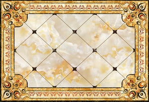 European Style Rug Vinyl PVC Floor Mural, Self Adhesive, Custom Sizes Available