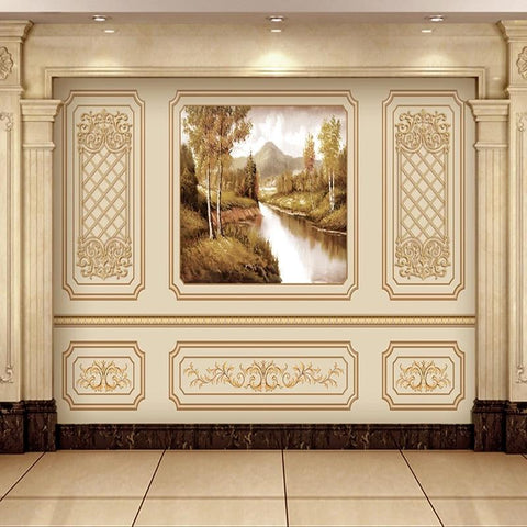 Image of European Style Wall Panel Wallpaper Mural Household-Wallpaper Maughon's 