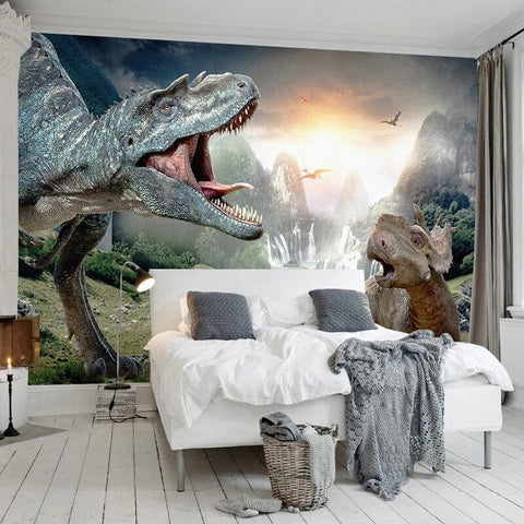 Image of Fantasy Dinosaurs Wallpaper Mural, Custom Sizes Available Wall Murals Maughon's 