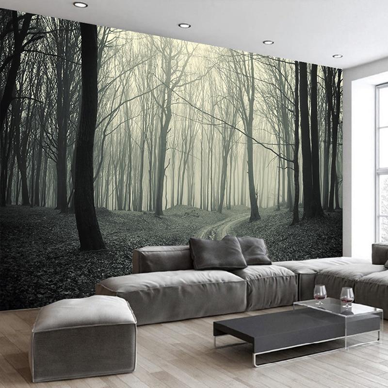Foggy Forest Wallpaper Mural, Custom Sizes Available Wall Murals Maughon's 