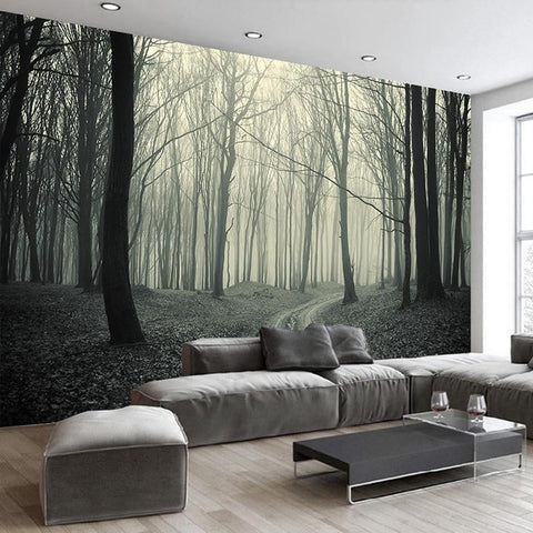 Image of Foggy Forest Wallpaper Mural, Custom Sizes Available Wall Murals Maughon's 
