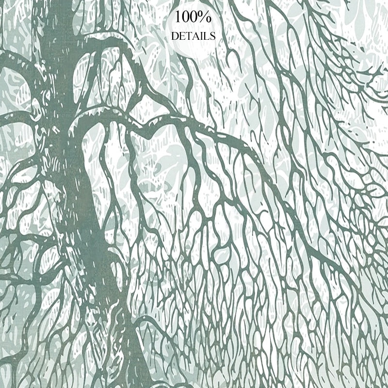 Foggy Outline of Trees Wallpaper Mural, Custom Sizes Available Wall Murals Maughon's 