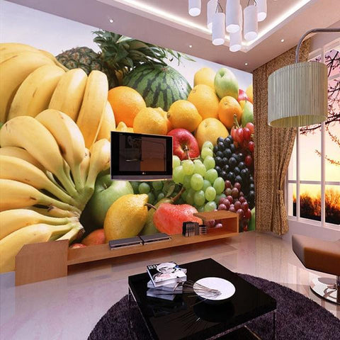 Image of Fresh Fruits and Vegetables Wallpaper Mural, Custom Sizes Available Maughon's C 1 ㎡ 