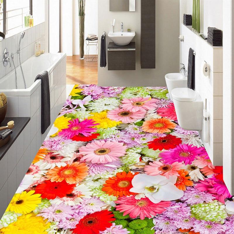 Freshly Picked Flowers Floor Mural, Custom Sizes Available Household-Wallpaper-Floor Maughon's 