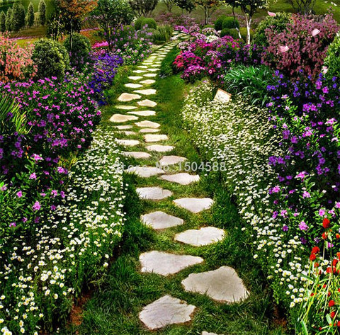 Image of Garden Path Floor Mural, Custom Sizes Available Maughon's 