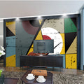 Geometric Figure Abstract Painting Wallpaper Mural, Custom Sizes Available Wall Murals Maughon's 