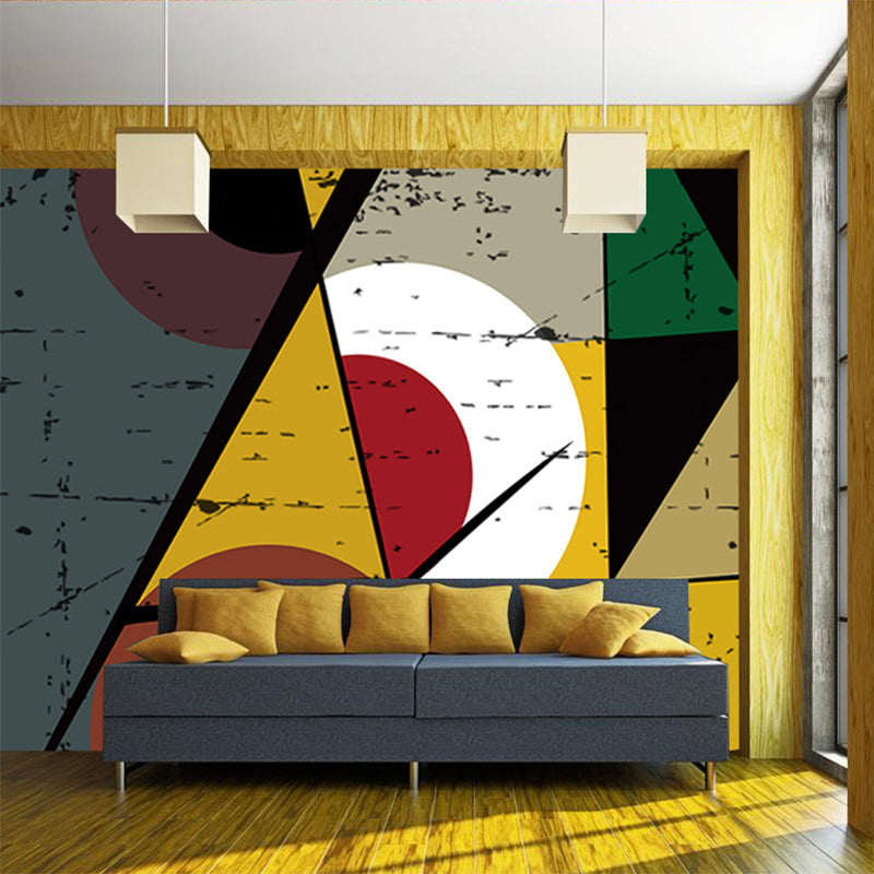 Geometric Figure Abstract Painting Wallpaper Mural, Custom Sizes Available Wall Murals Maughon's 