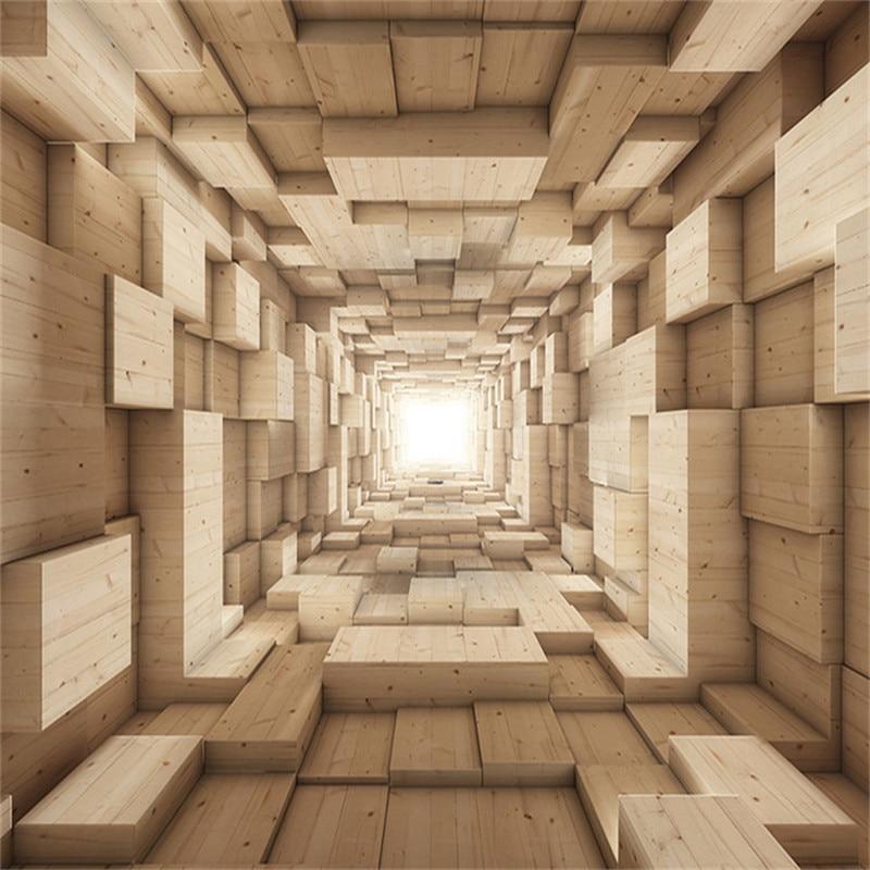 Geometric Spatial Expansion Wallpaper Mural, Custom Sizes Available Household-Wallpaper Maughon's 