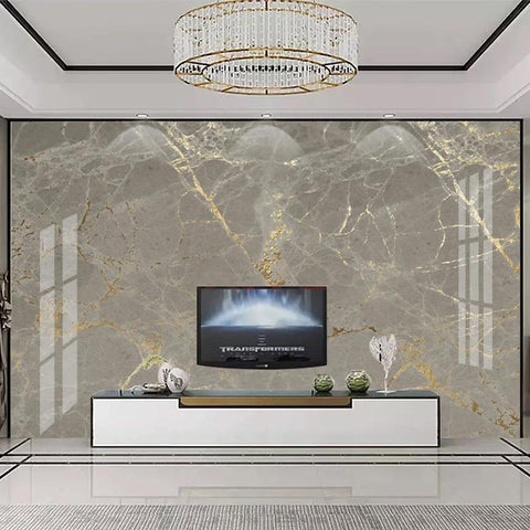 Image of Gold Vein and Gray Marble Wallpaper Mural, Custom Sizes Available Household-Wallpaper Maughon's 