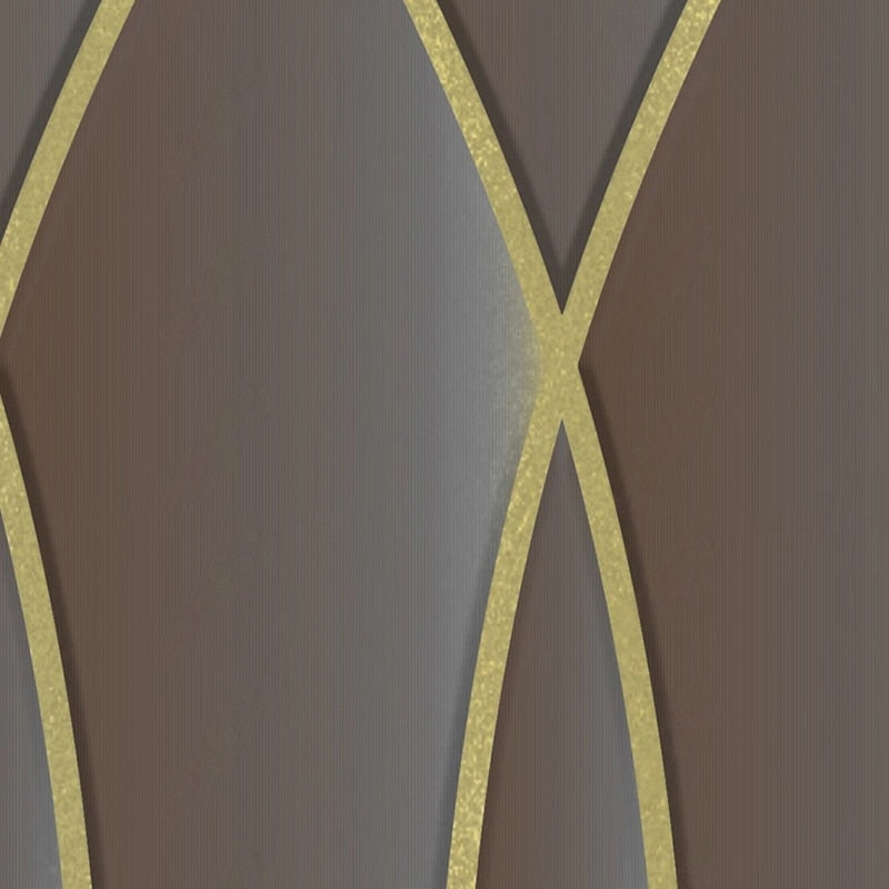 Golden Lines On Gray Background Wallpaper Mural, Custom Sizes Available Maughon's 